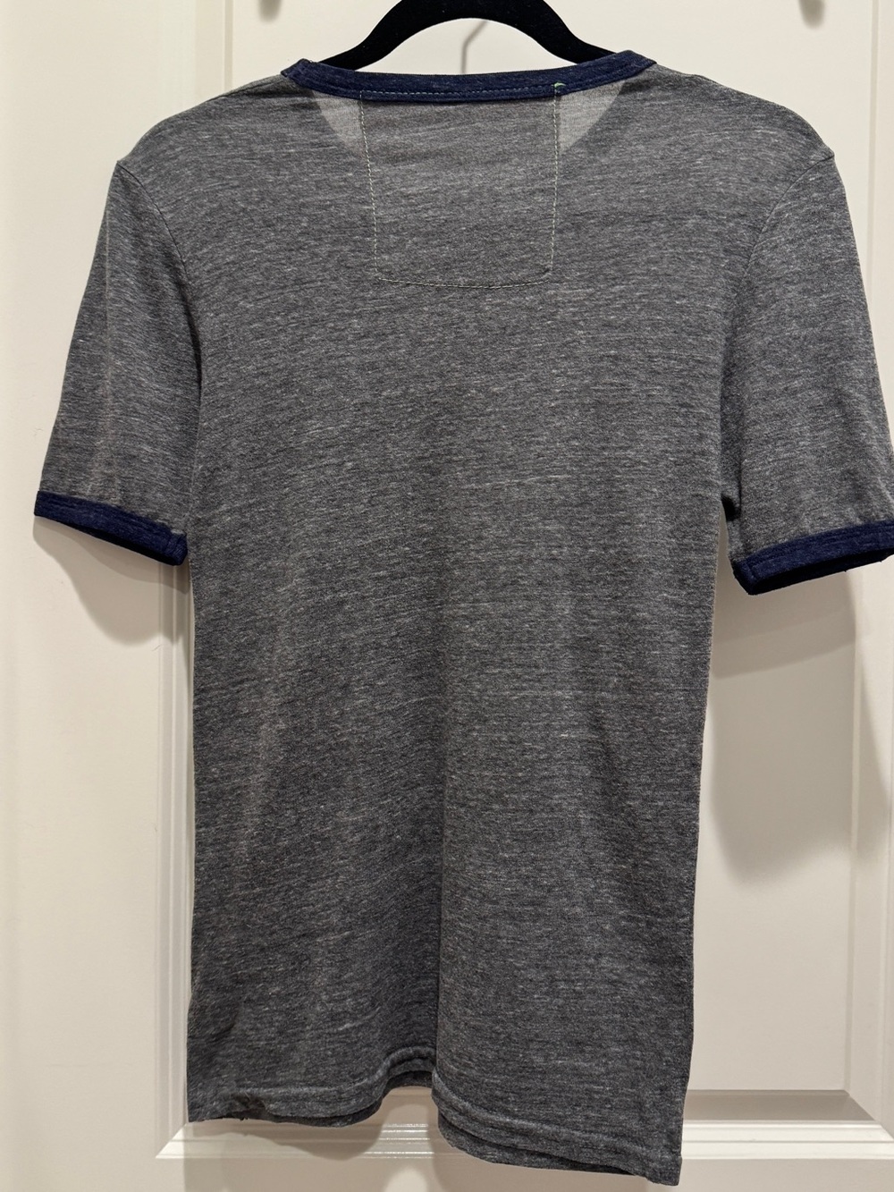 Aviator Nation Laguna Beach Gray Short Sleeve Tee with Navy Trim Retro Men XS - Picture 6 of 7
